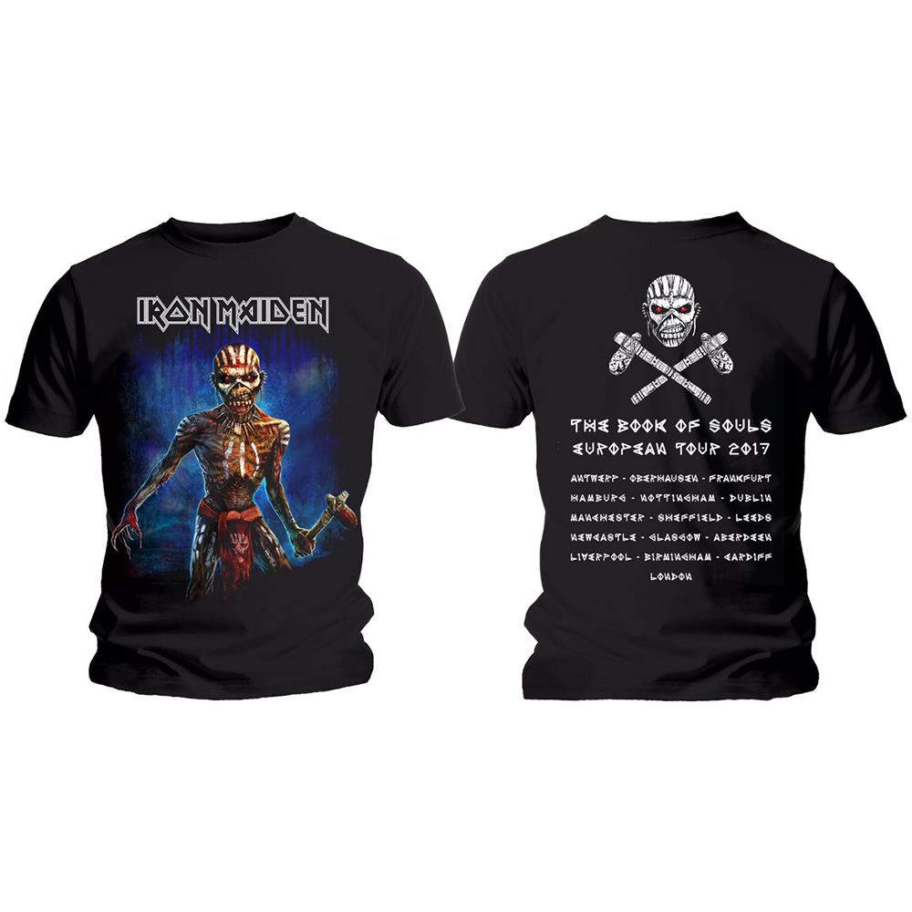 Iron Maiden - Axe Eddie Book Of Souls European Tour (Version 2) (T-Shirt Unisex Tg. L) - Foto 1