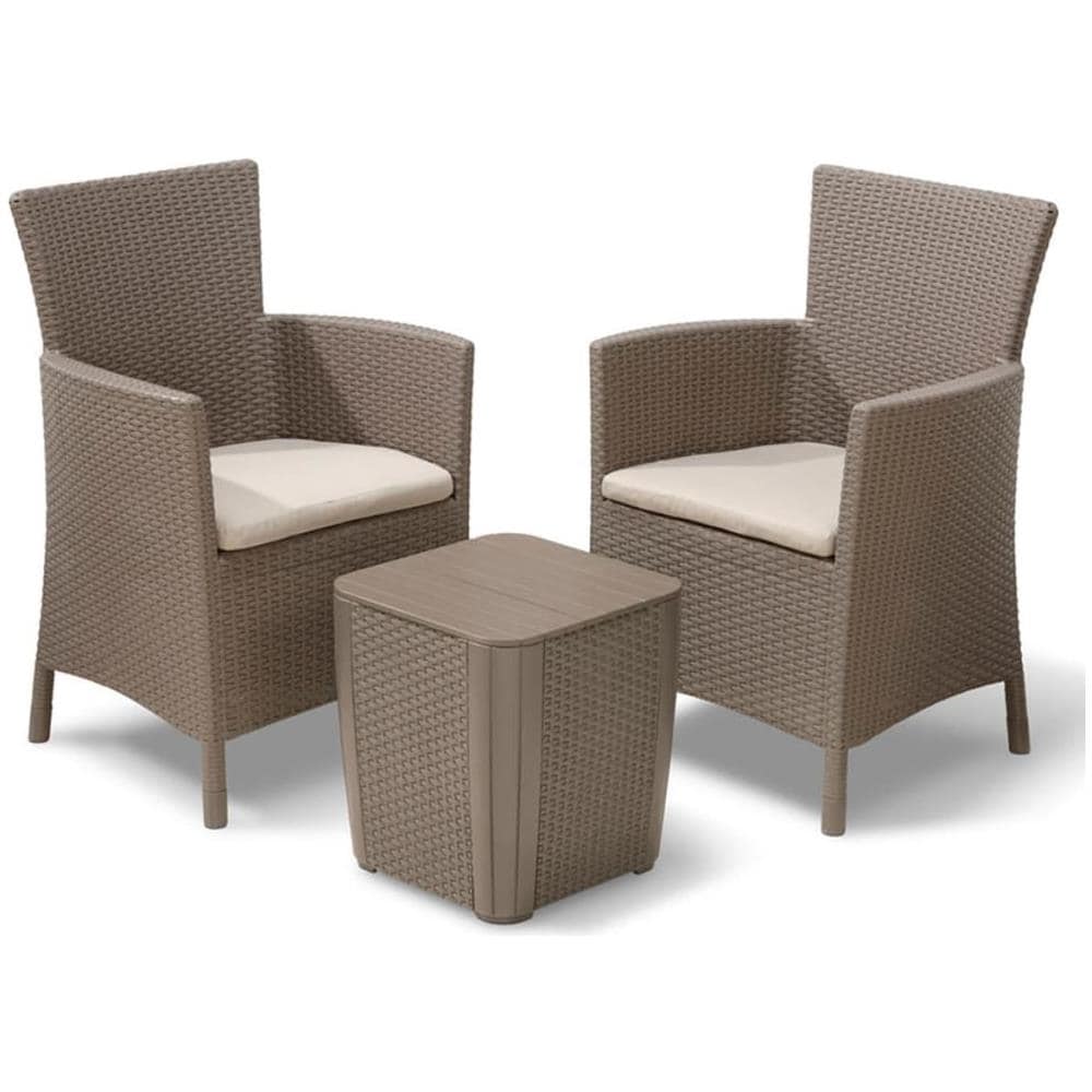 Keter Set da Pranzo per Esterni 3 pz Iowa Cappuccino 224383 - Foto 1