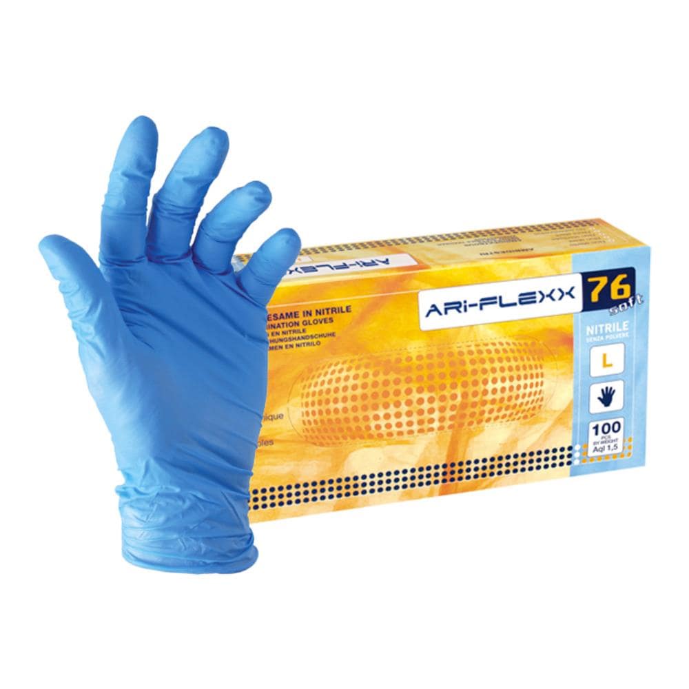 Guanti In Nitrile Monouso Senza Polvere Colore Azzurro Taglia Xl - Foto 1