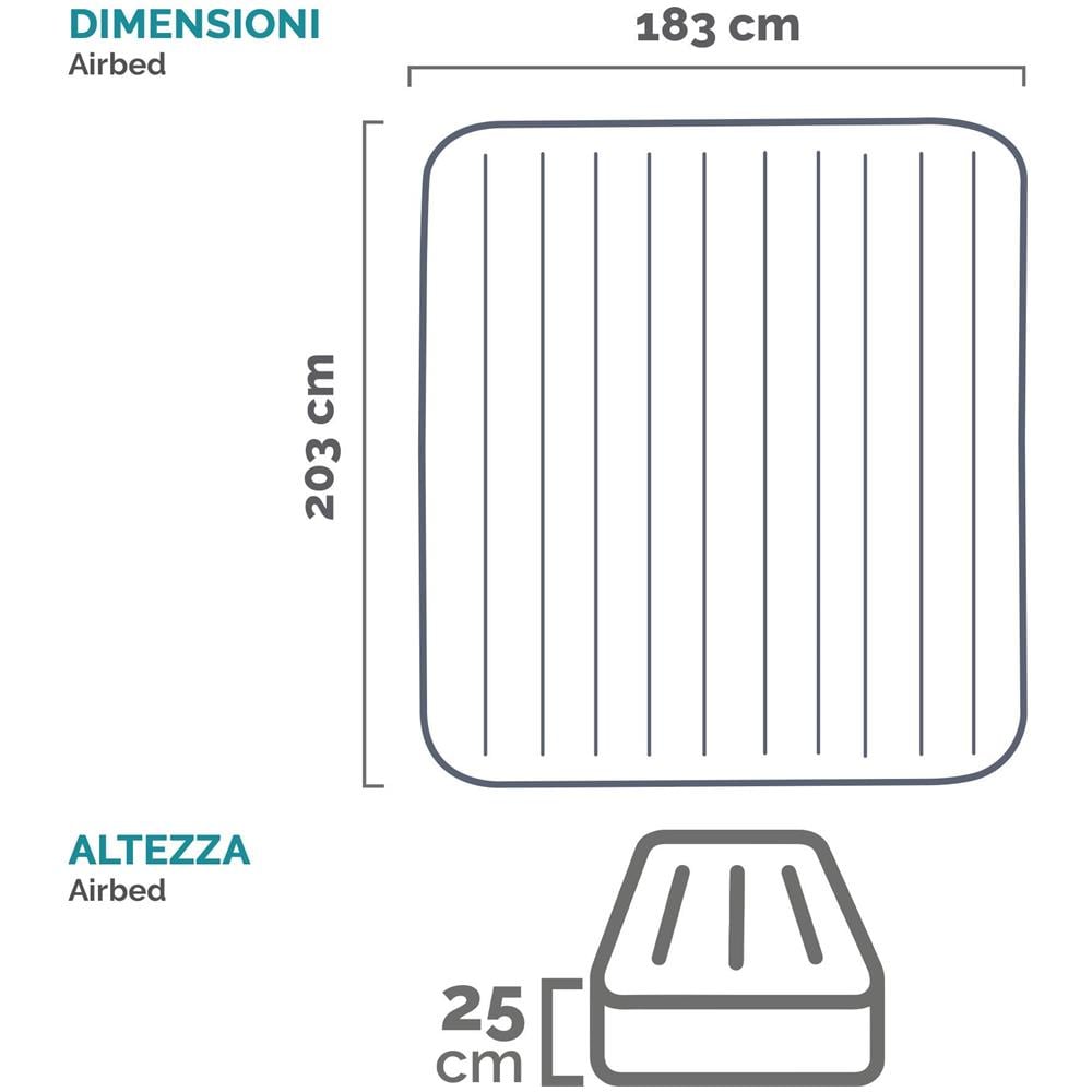 Materasso Gonfiabile Matrimoniale King 64144 con Tenologia Fiber-Tech Colore Nero - Foto 8