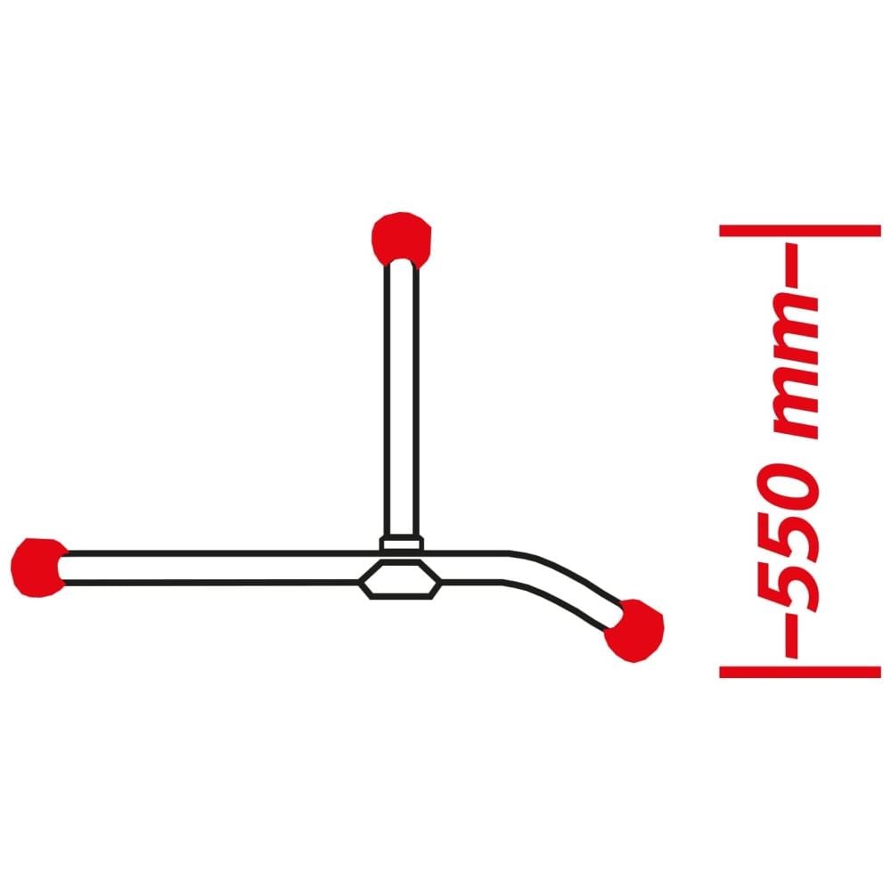 Supporto Per Bastone Tenda Doccia Bianco 55x2,5x2,5 Cm - Foto 7
