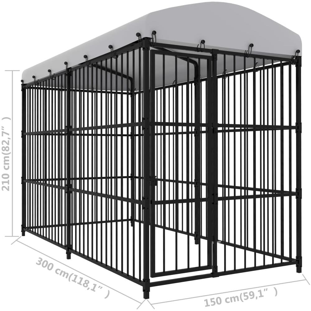 Canile Da Esterno Con Tetto 300x150x210 Cm - Foto 10