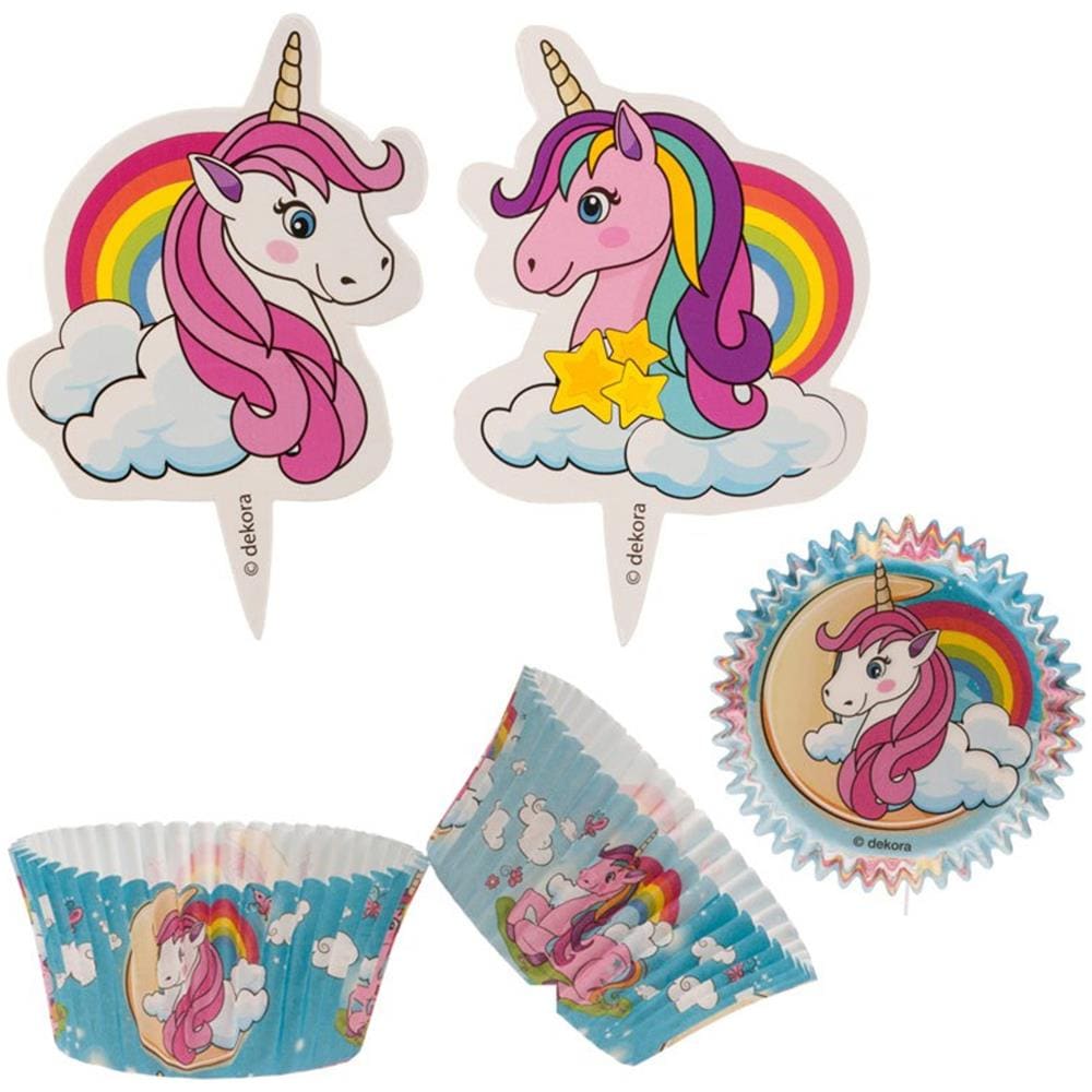 Dekora - Kit Per 24 Cupcakes A Tema Unicorno - Foto 1