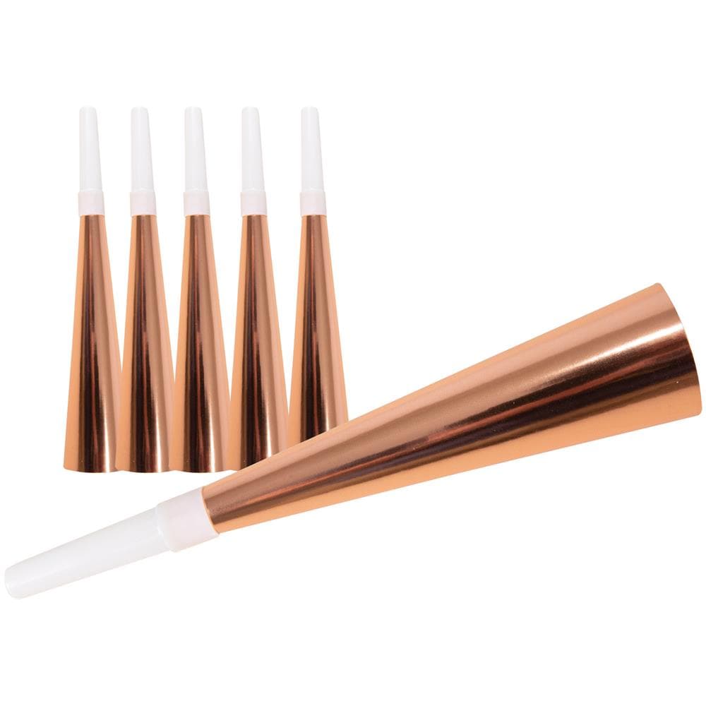 Ptit Clown - 6 Trombette In Cartone Oro Rosa - Foto 1