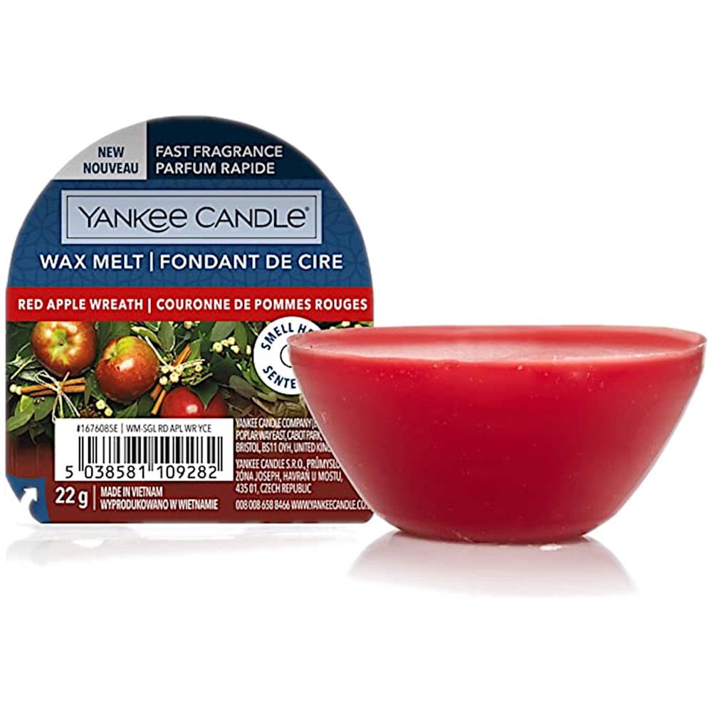 Red Apple Wreath Cera Da Fondere Yankee Candle Rosso - Foto 1
