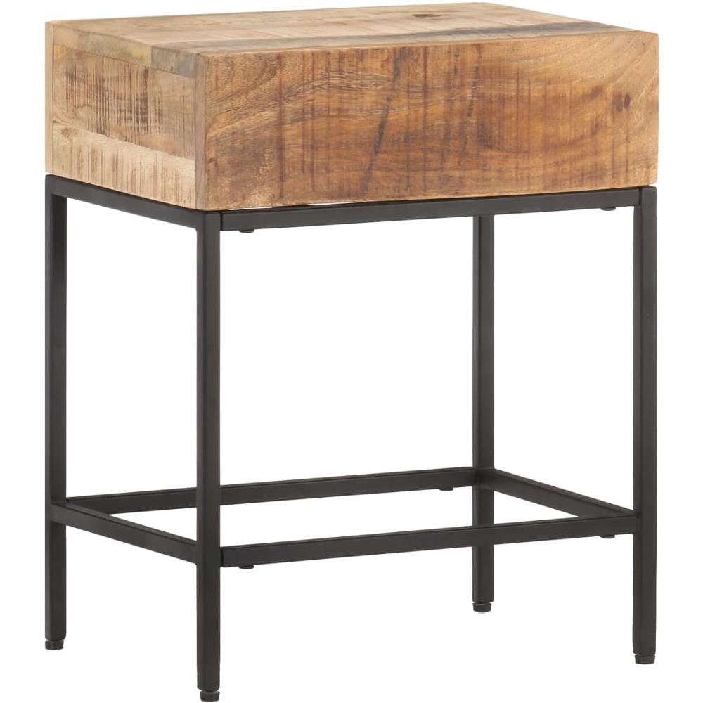 Tavolino 40x30x50 Cm In Legno Massello Di Mango Grezzo - Foto 1