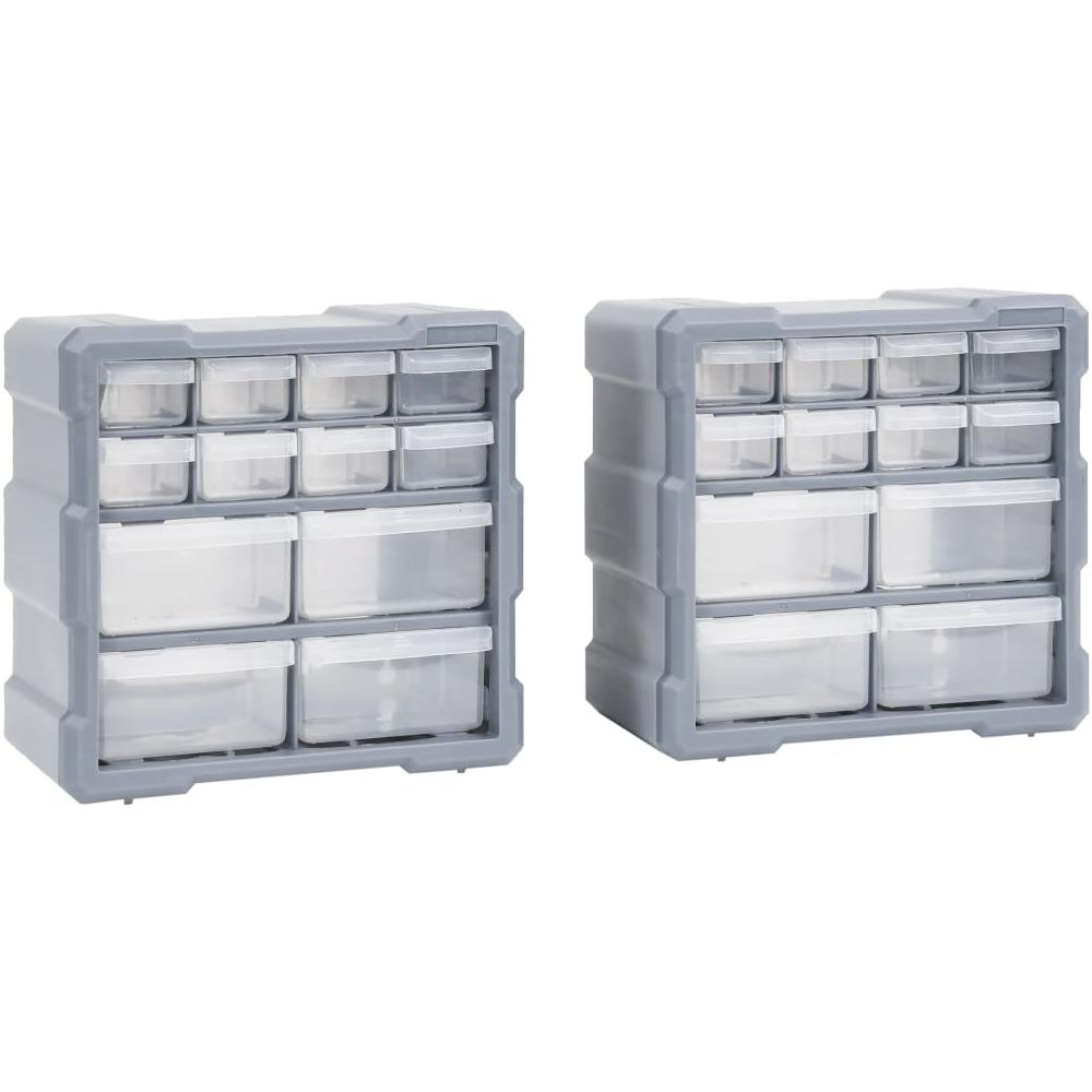 Mobili Contenitori Con 12 Cassetti 2 Pz 26,5x16x26 Cm - Foto 1