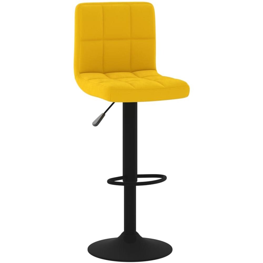 Sgabelli Da Bar 2 Pz Giallo Senape In Velluto - Foto 2