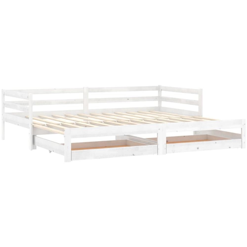 Dormeuse Estraibile 2x (90x200) Cm Bianca In Massello Di Pino - Foto 2