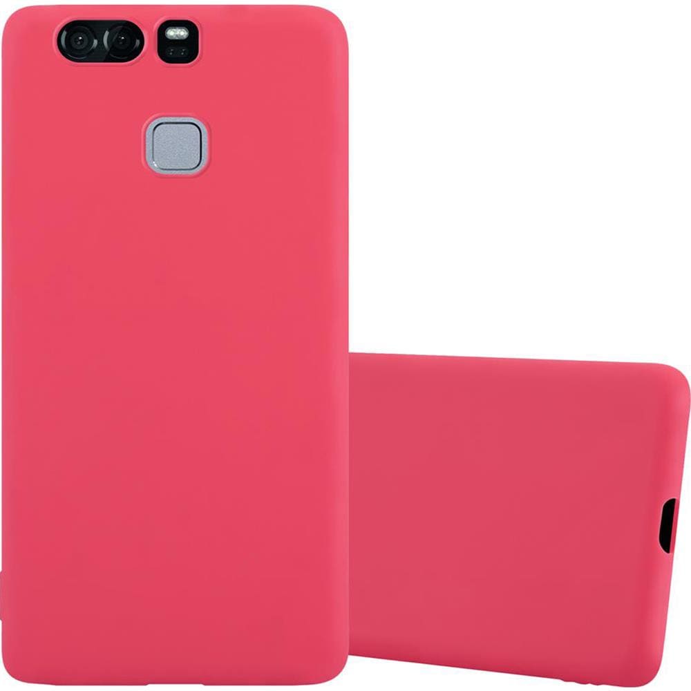 Custodia Compatibile Con Huawei P9 In Candy Rosso - Coperchio Protettivo In Silicone Tpu Flessibile - Foto 1