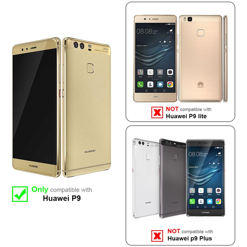 Custodia Compatibile Con Huawei P9 In Candy Rosso - Coperchio Protettivo In Silicone Tpu Flessibile - Foto 2