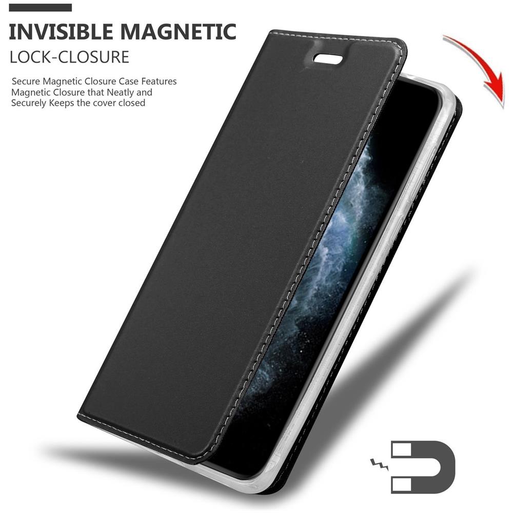 Cadorabo Custodia Compatibile Con Apple Iphone 11 Pro Max In Classy Nero - Coperchio Protettiva Con Chiusura Magnetica, Funzione Stand E Tasca Per Le Carte - Foto 8
