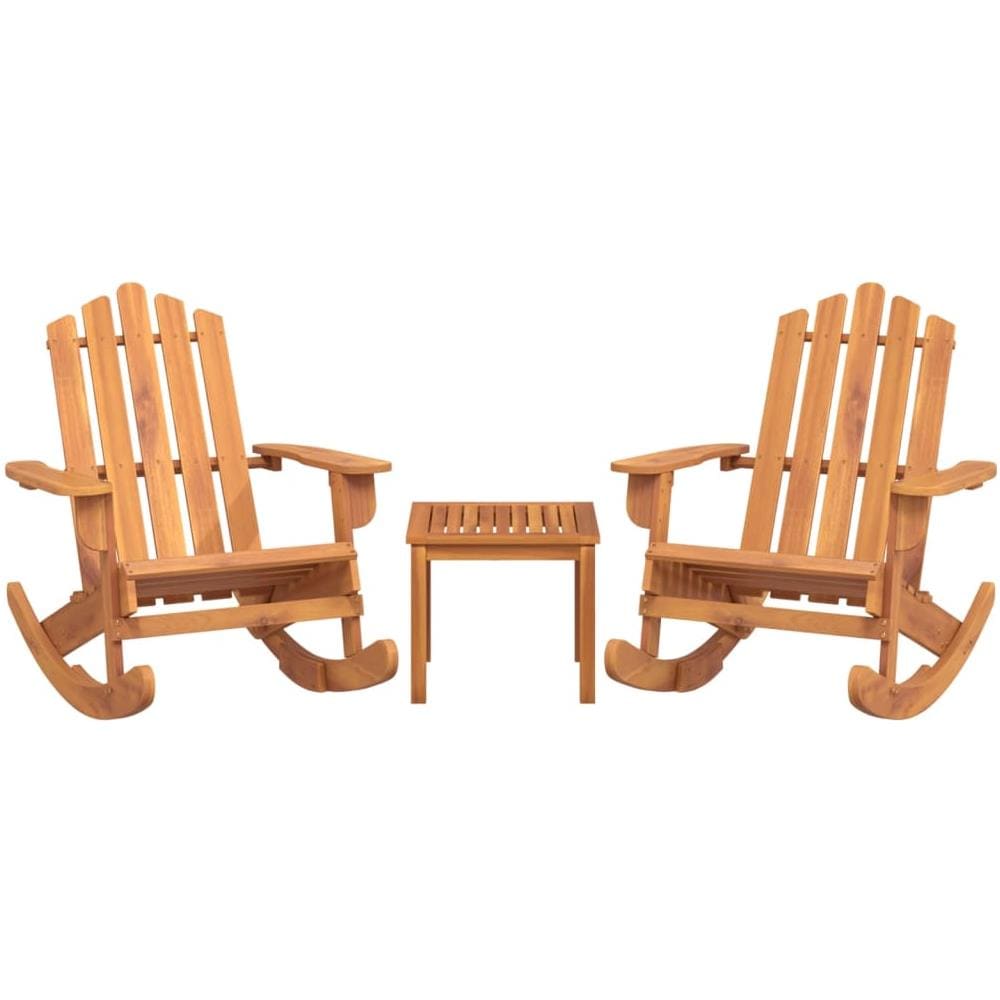 Set Salotto Da Giardino Adirondack 3pz Legno Massello Di Acacia - Foto 3