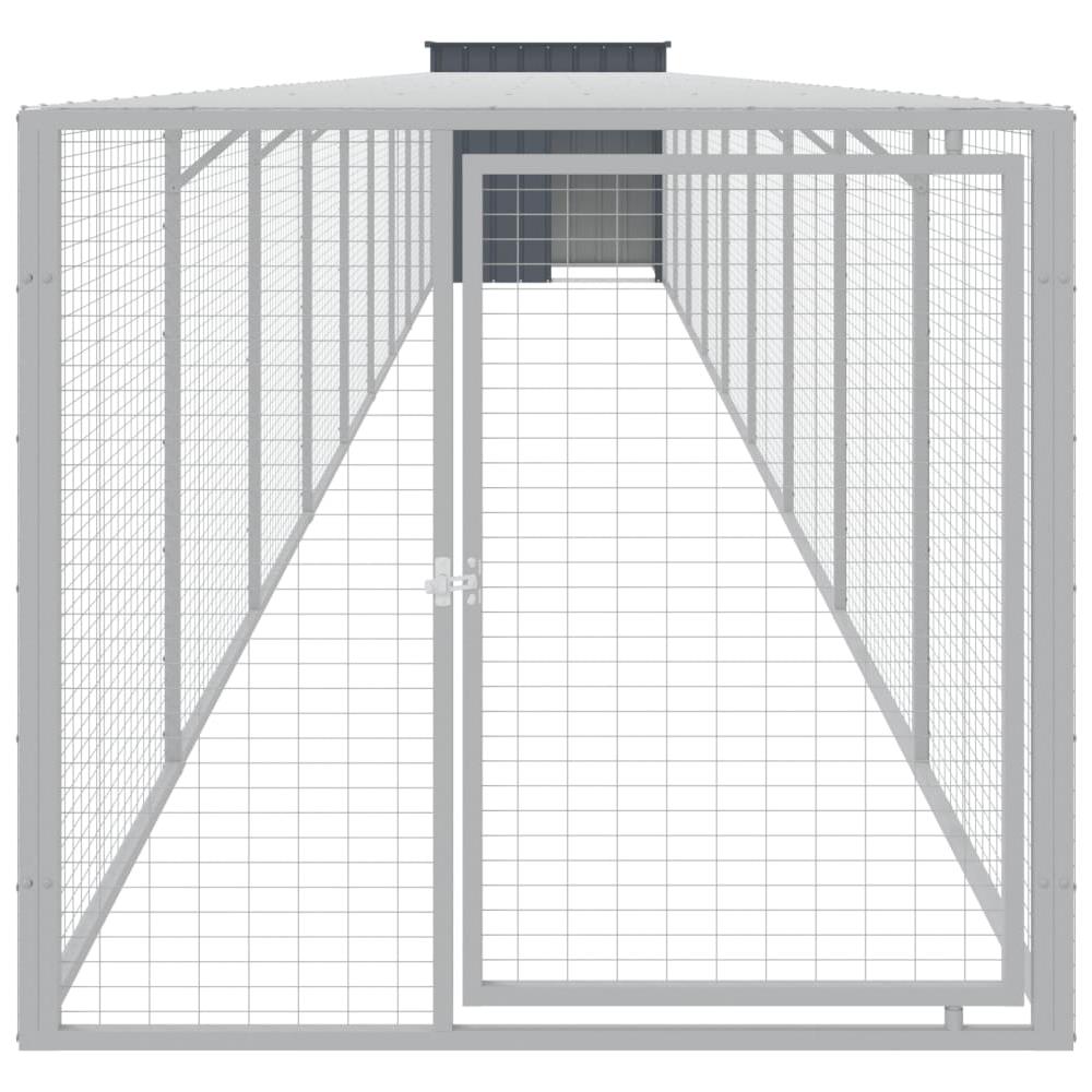 Pollaio Con Area Corsa Antracite 110x1017x110cm Acciaio Zincato - Foto 3