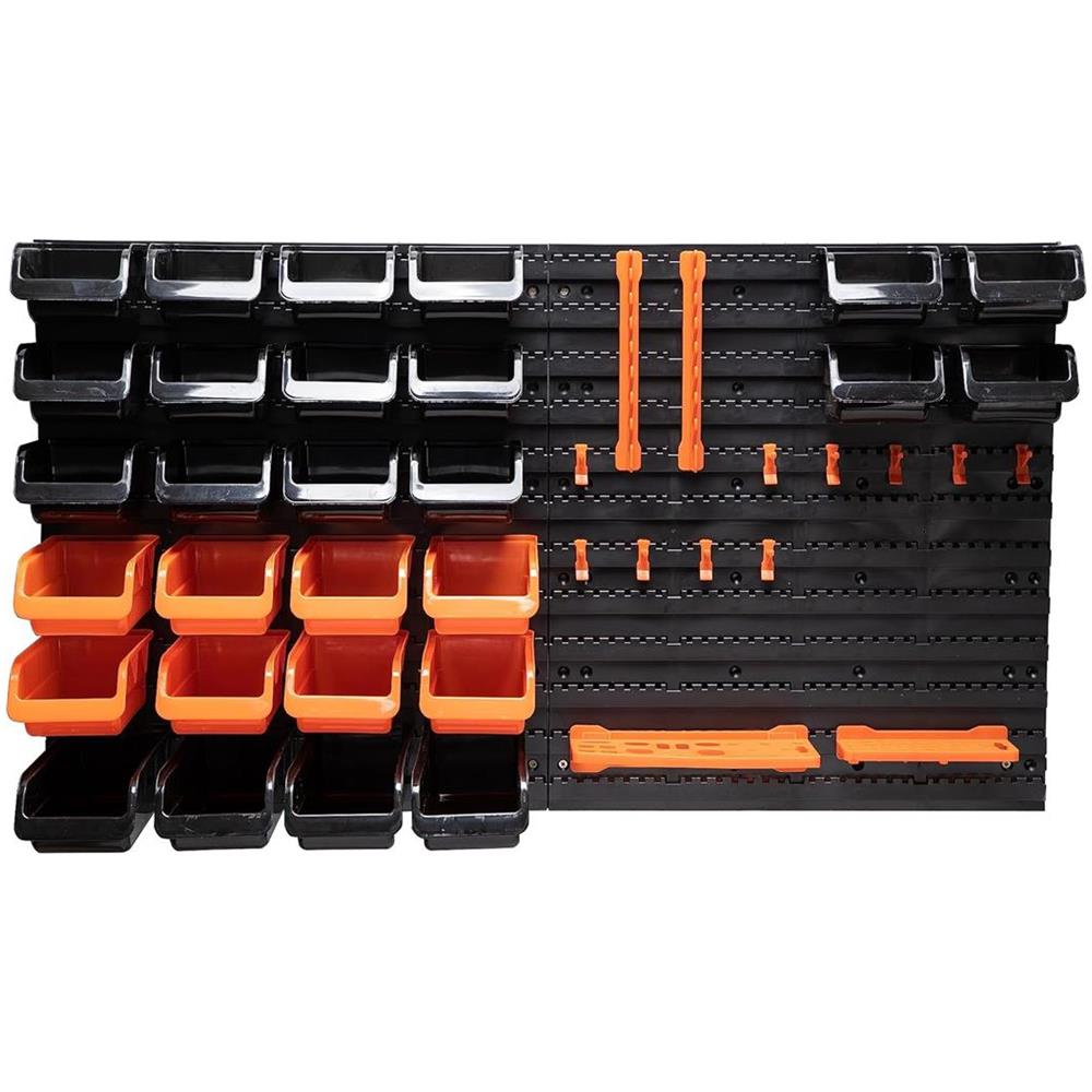BLACK+DECKER Porta Attrezzi a Parete 43 Pz Organizer in Plastica Muro 98x23x43cm - Foto 1