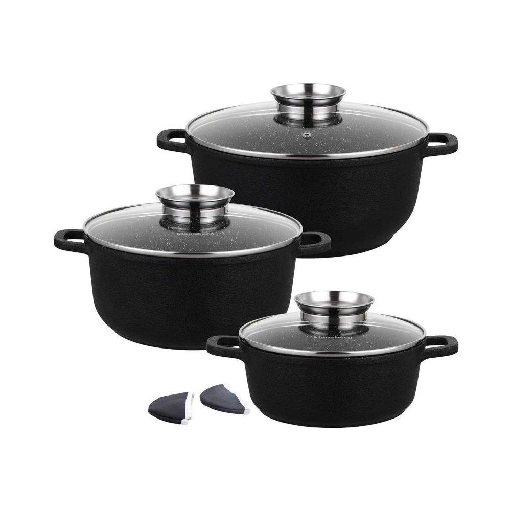 KB-7359 Set di pentole rivestite in granito da 8 pezzi - Foto 1