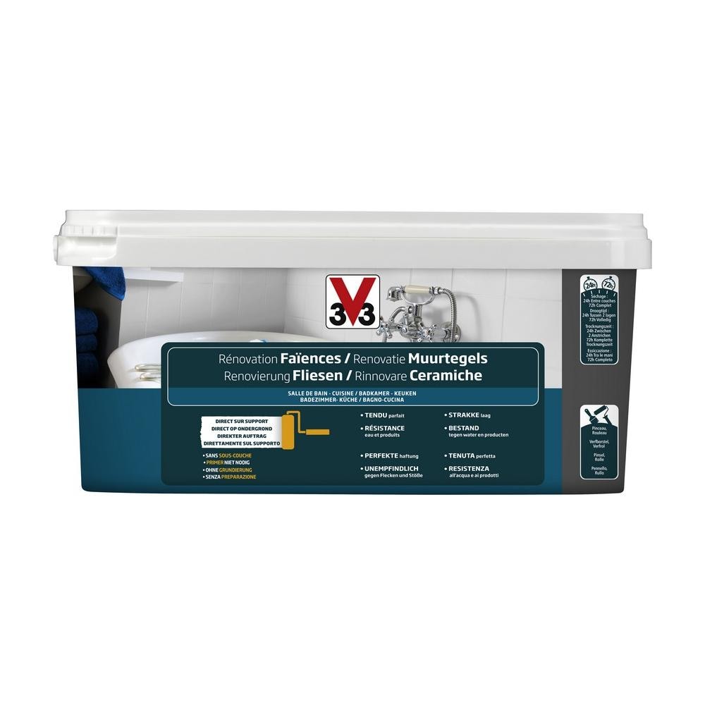 Smalto Rinnovatore Per Ceramiche, Antimuffa, Lavabile, Ottima Resa, Opaco 2 Lt - Foto 1