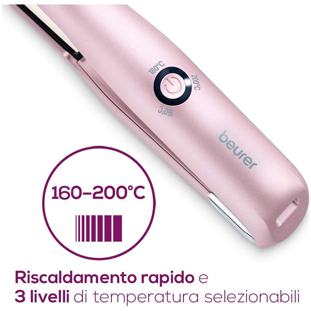 Hs20 Piastra Portatile Cordless Per Capelli Rosa - Foto 2