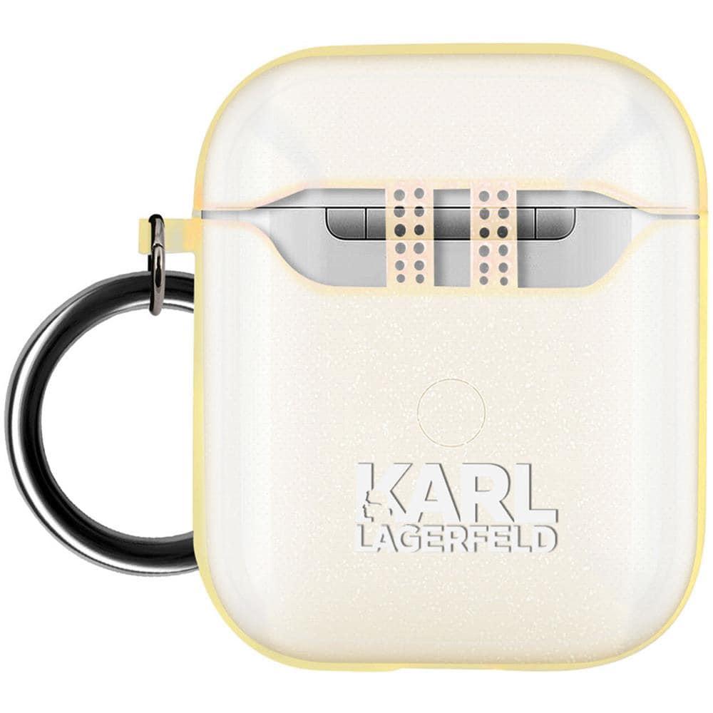 Cover Airpods Choupette Silicone Glitter Moschettone Gialla - Foto 1