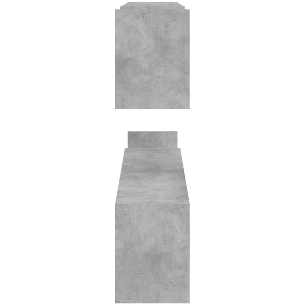Mensole Parete 2pz Grigio Cemento 100x15x20cm Legno Multistrato - Foto 1