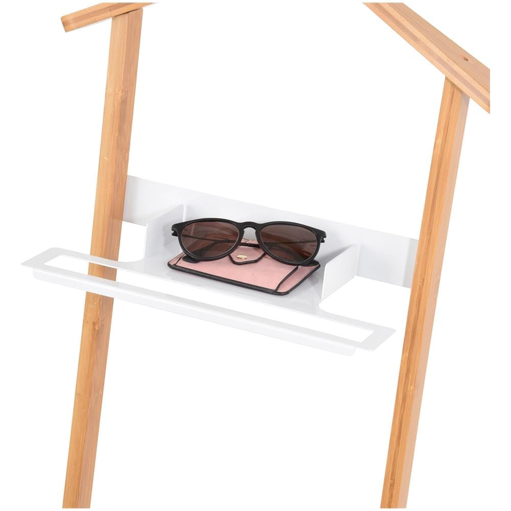 Indossatore In Bamboo Domopak Living Con Svuota Tasche, 43,5x102,34cm Marrone - Foto 2