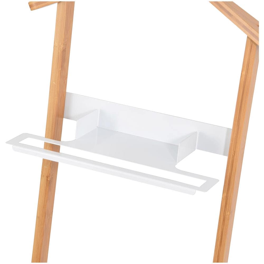 Indossatore In Bamboo Domopak Living Con Svuota Tasche, 43,5x102,34cm Marrone - Foto 6