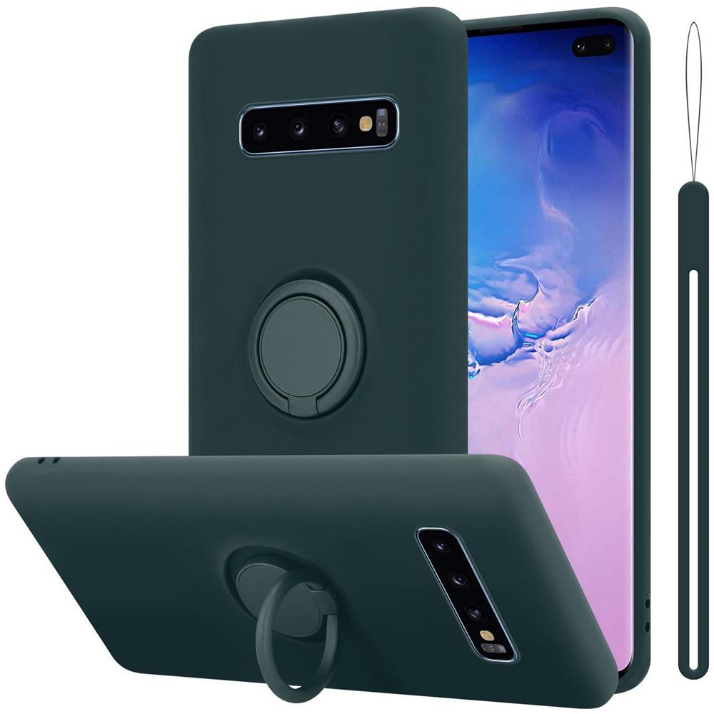 Custodia Compatibile Con Samsung Galaxy S10 Plus In Liquid Verde - Coperchio Protettivo In Silicone Tpu Flessibile Con Anello - Foto 1