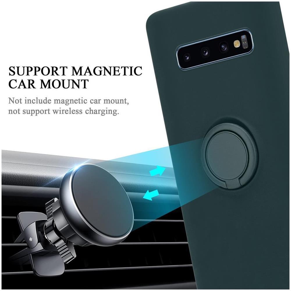 Custodia Compatibile Con Samsung Galaxy S10 Plus In Liquid Verde - Coperchio Protettivo In Silicone Tpu Flessibile Con Anello - Foto 8