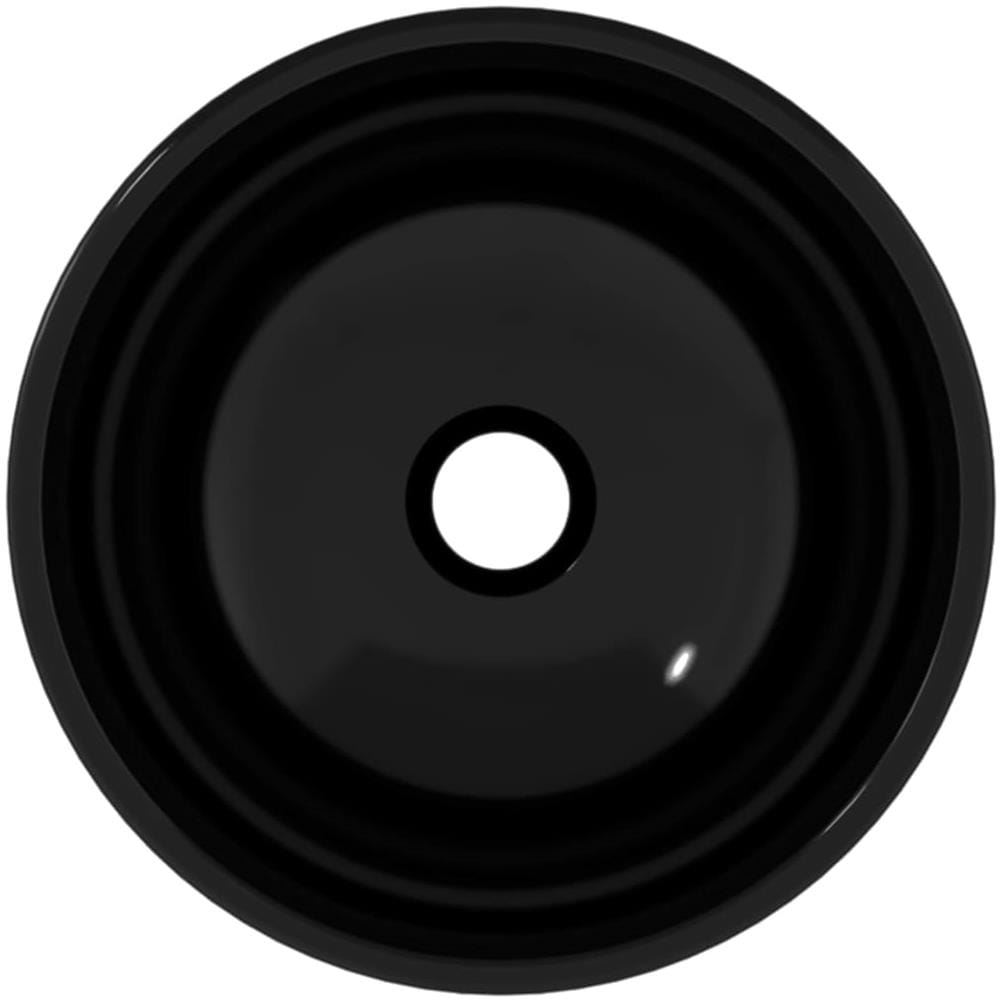 Lavandino in Vetro Temperato 30x12 cm Nero - Foto 3