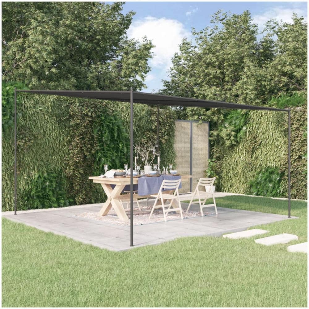 Gazebo Antracite 4x4 M 180 G /m Tessuto E Acciaio - Foto 1