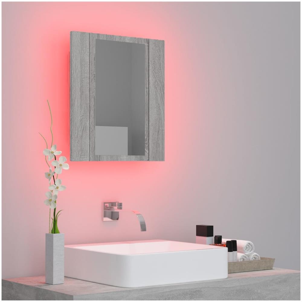 Mobile Da Bagno Grigio Sonoma 40x12x45cm In Legno Multistrato - Foto 3