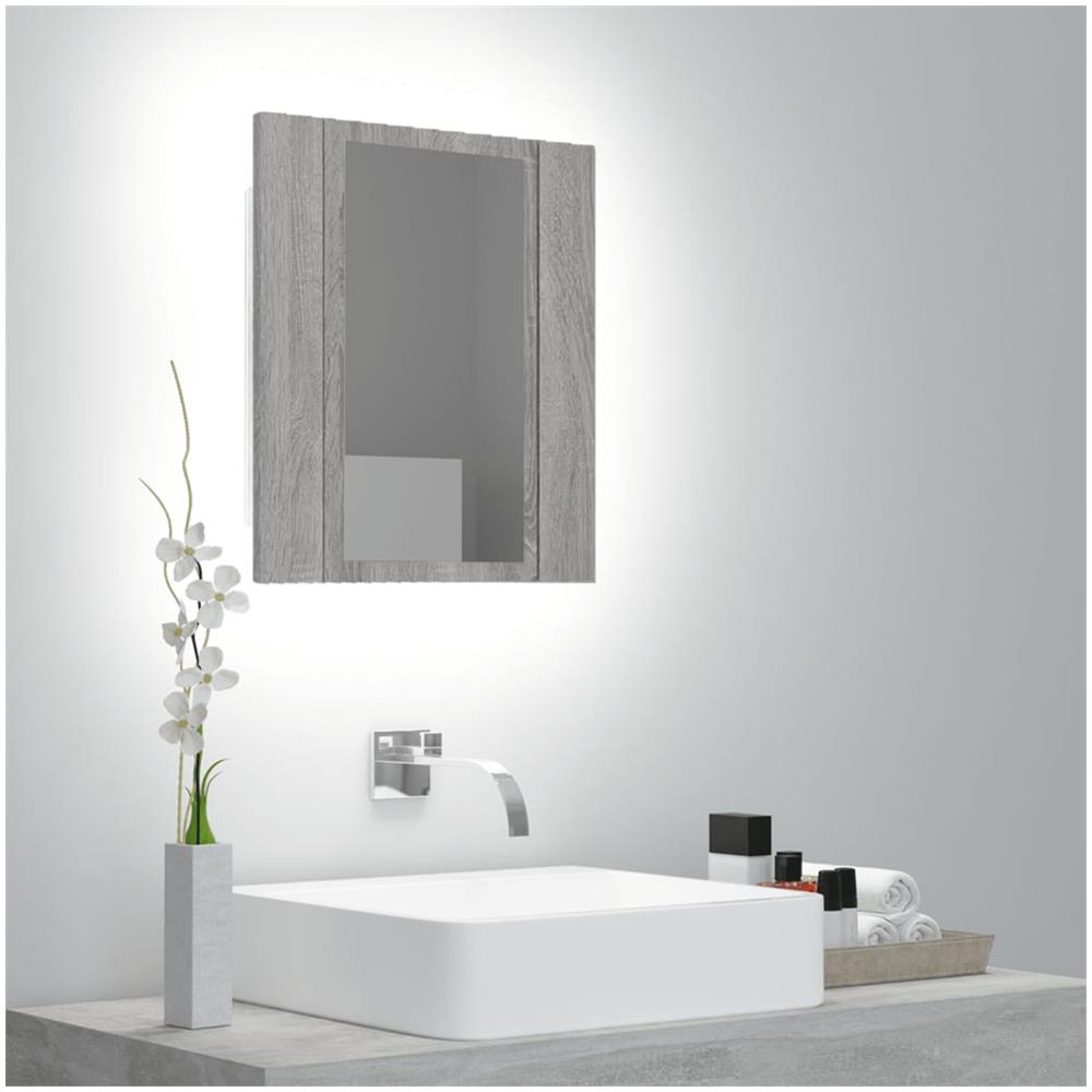 Mobile Da Bagno Grigio Sonoma 40x12x45cm In Legno Multistrato - Foto 1