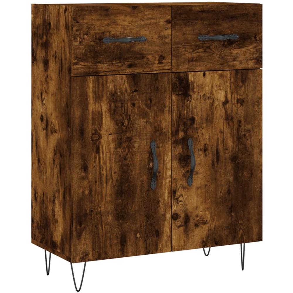 Credenza Rovere Fumo 69,5x34x90 Cm In Legno Multistrato - Foto 2