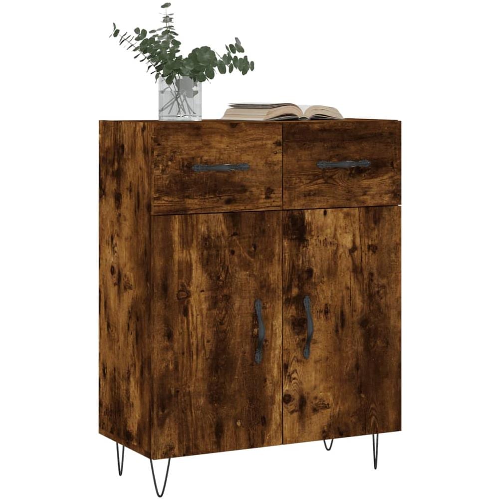 Credenza Rovere Fumo 69,5x34x90 Cm In Legno Multistrato - Foto 3