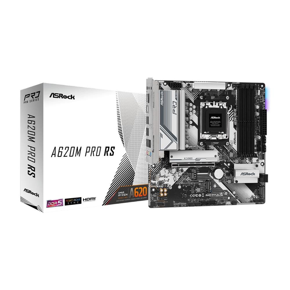 Scheda Madre A620M Pro RS Socket AM5 Chipset AMD A620 micro ATX - Foto 1