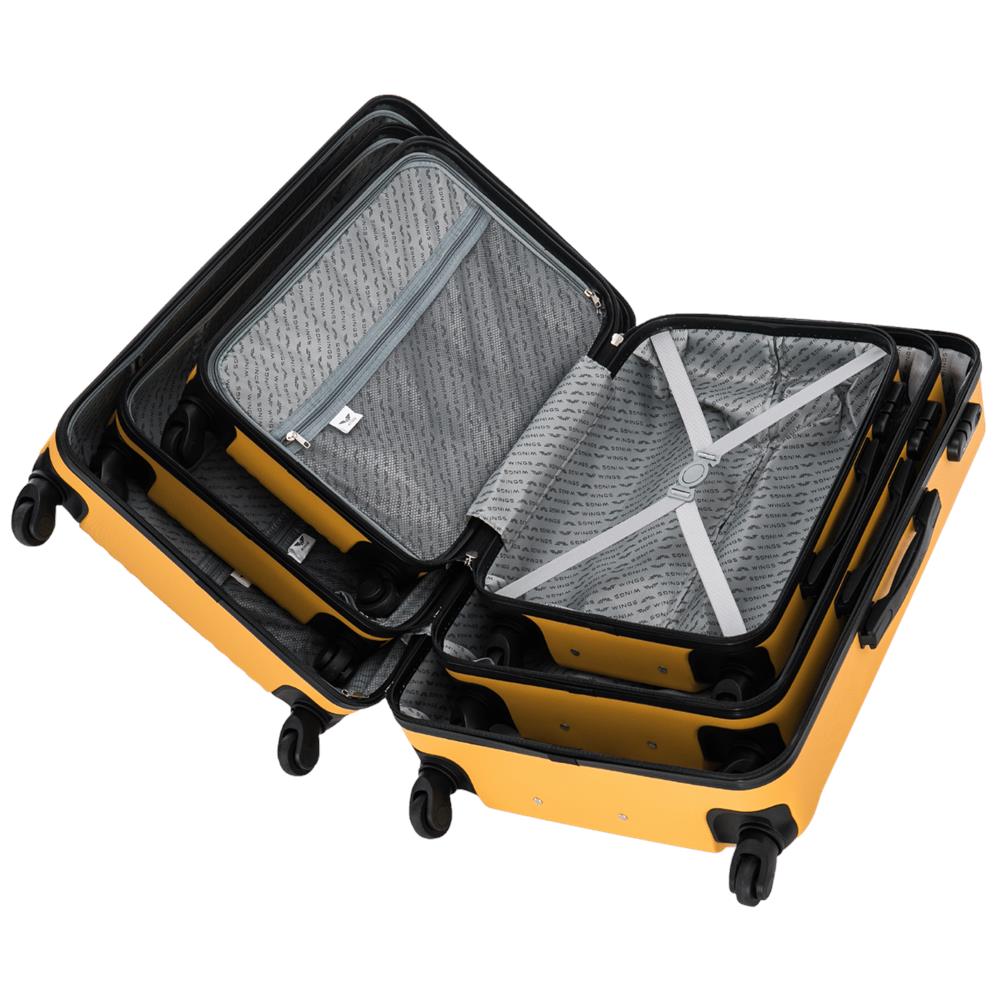 Set di valigie Wings Kestrel da 3 pezzi - Nero, materiale ABS+ - Foto 5