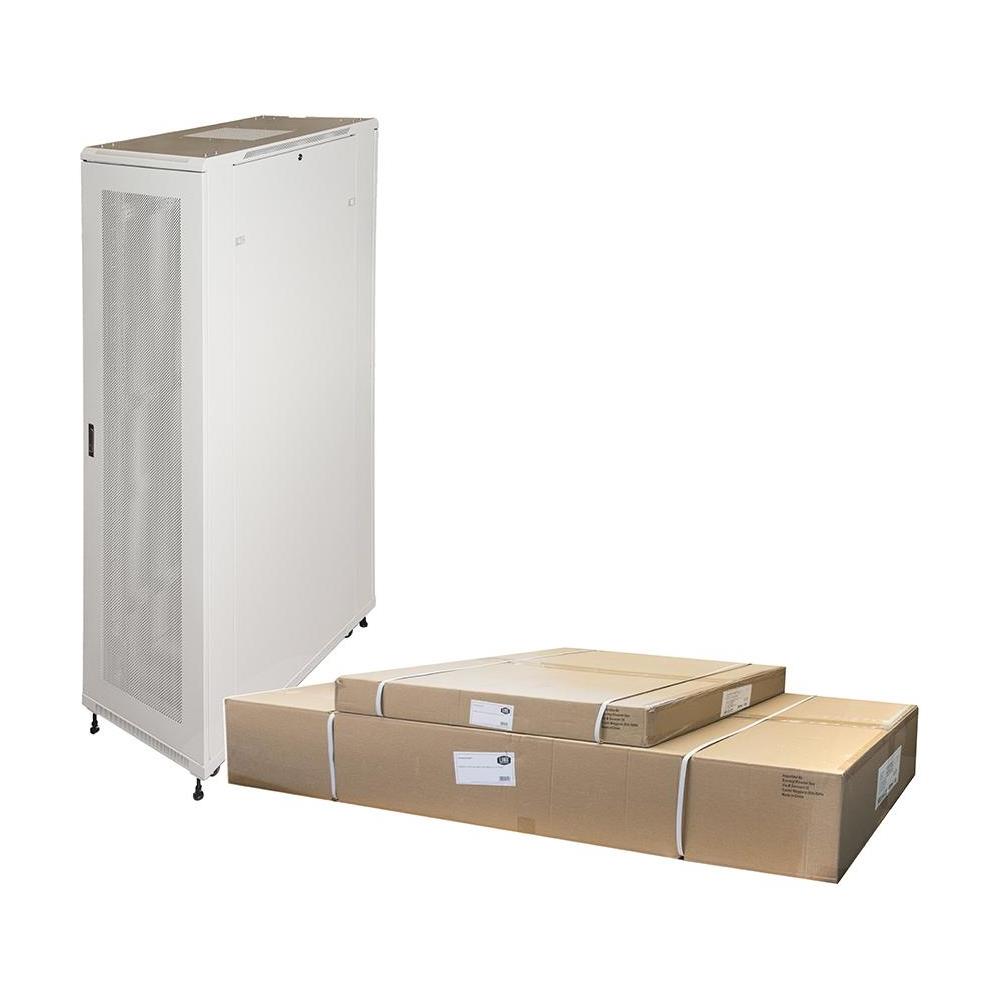 Armadio Rack 19" 42u (a) 2055, (l) 600, (p) 1000 Colore Grigio Disassemblato Porta Traforata - Foto 1