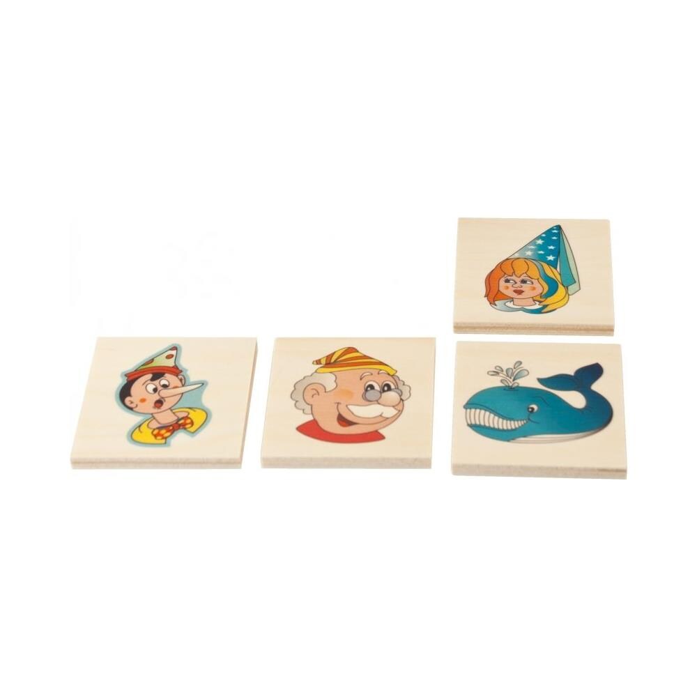 Memory Favola Di Pinocchio. Il Memo Un Gioco Di Memoria Con Tessere E Scatola Di Legno - Foto 2