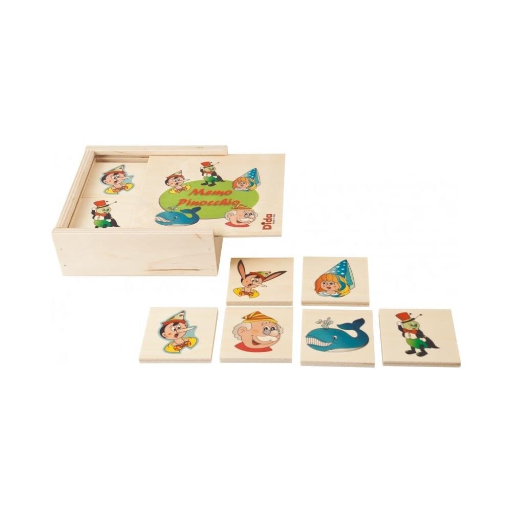 Memory Favola Di Pinocchio. Il Memo Un Gioco Di Memoria Con Tessere E Scatola Di Legno - Foto 3