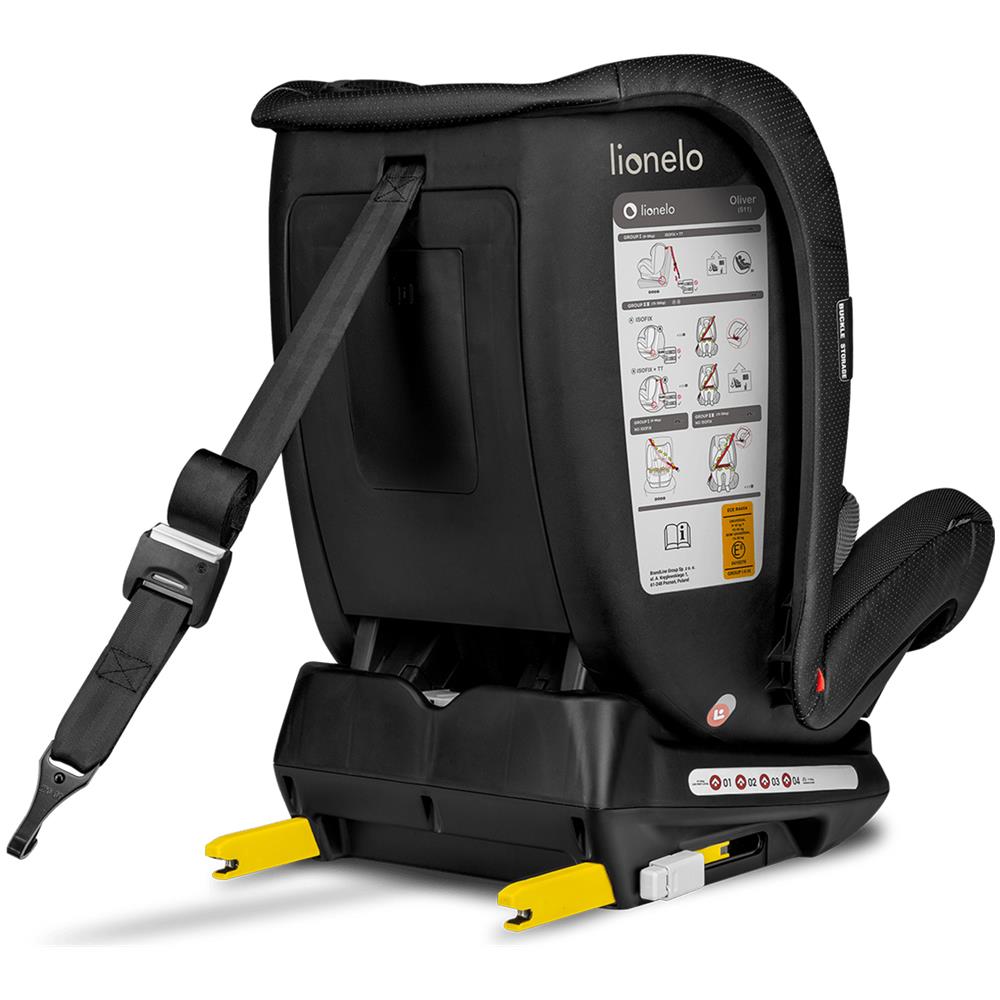 Oliver Seggiolino Auto Gruppo 1 2 3 Da 9 A 36kg Isofix E Top Tether Protezioni Laterali Ece R44 04 Regorabile Nero - Foto 2