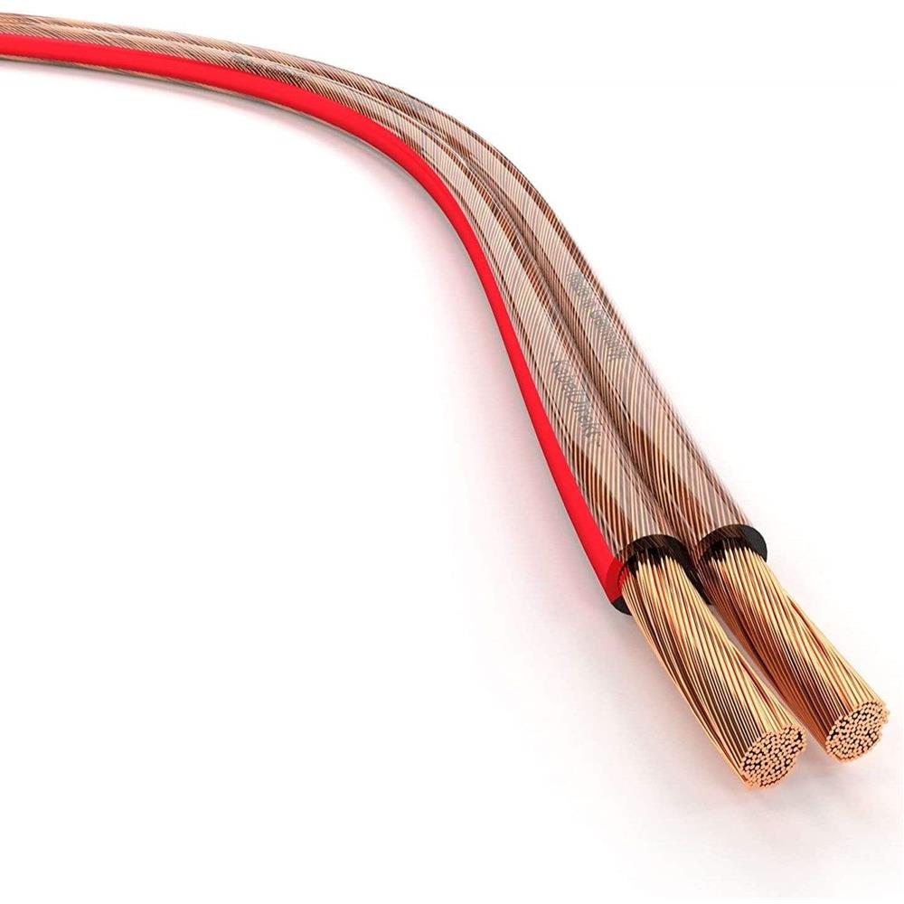 Stereo Rame Puro Audio Speaker Wire Cable - Made In Germany - 2x2.5mm - 15m - (per Hifi Altoparlanti E Surround Sound Systems Rame Puro Con Polarit)  - Foto 1