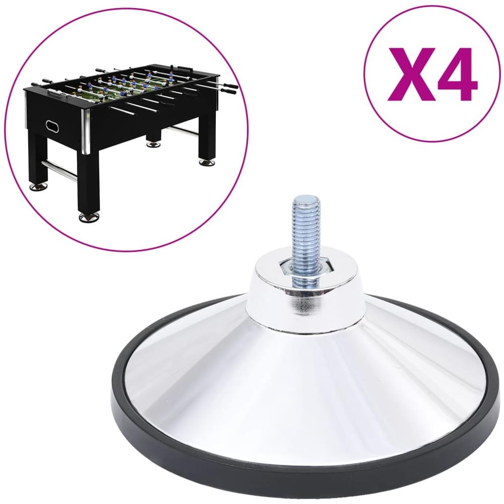 Piedini per Calcio Balilla 4 pz Cromo - Foto 1