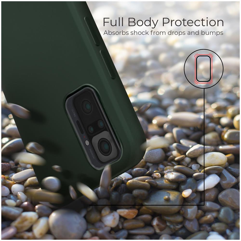 Lifestyle. Cover Per Xiaomi Redmi Note 10 Pro, Redmi Note 10 Pro Max, Verde Scuro - Custodia In Silicone Premium Con Finitura Opaca E Fodera Morbida In Microfibra, Phone Case Cover Leggero - Foto 2