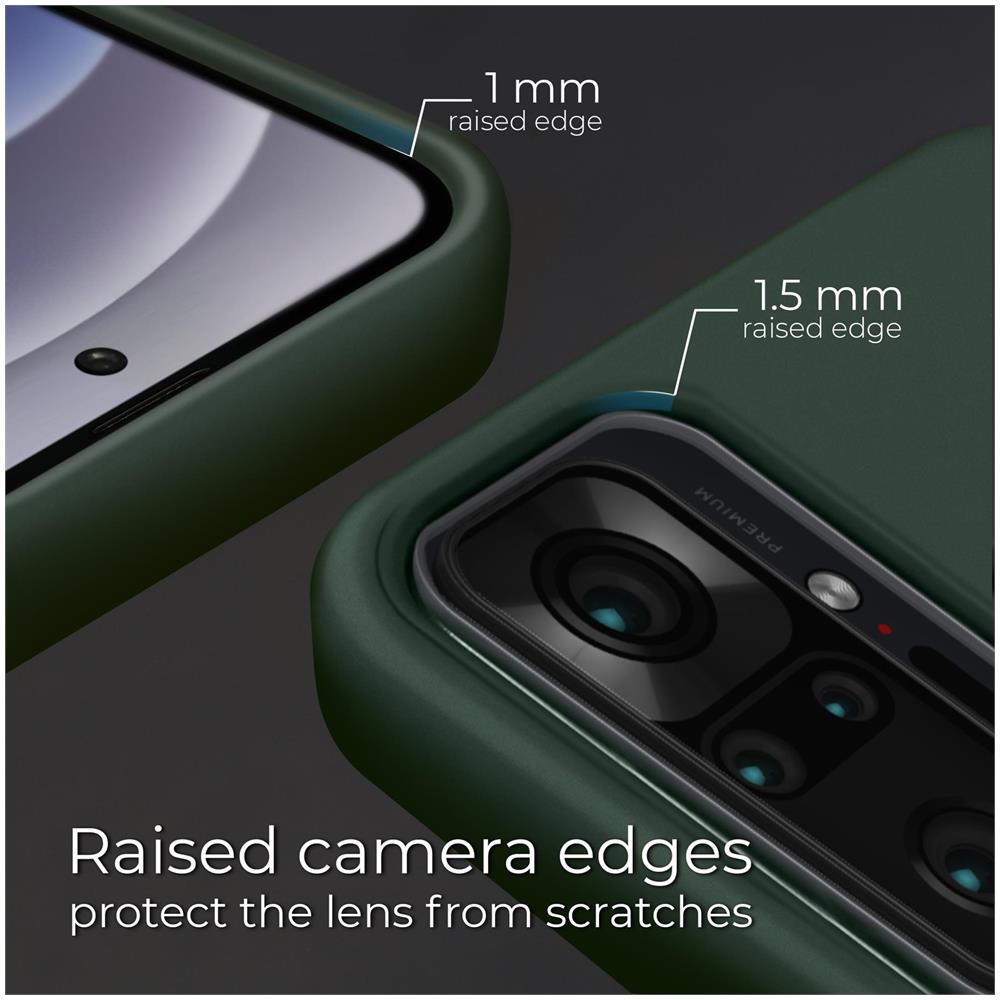 Lifestyle. Cover Per Xiaomi Redmi Note 10 Pro, Redmi Note 10 Pro Max, Verde Scuro - Custodia In Silicone Premium Con Finitura Opaca E Fodera Morbida In Microfibra, Phone Case Cover Leggero - Foto 5