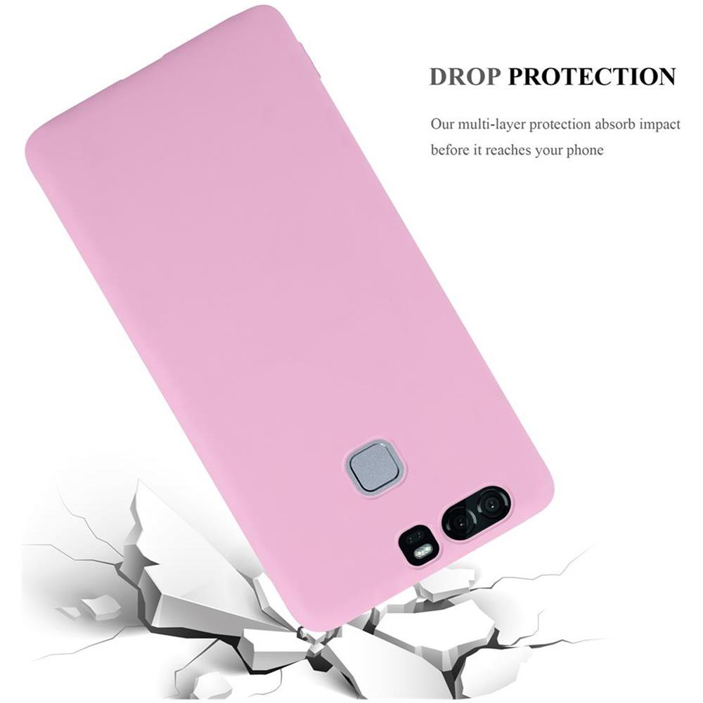 Custodia Compatibile Con Huawei P9 In Candy Rosa - Coperchio Protettivo In Silicone Tpu Flessibile - Foto 8