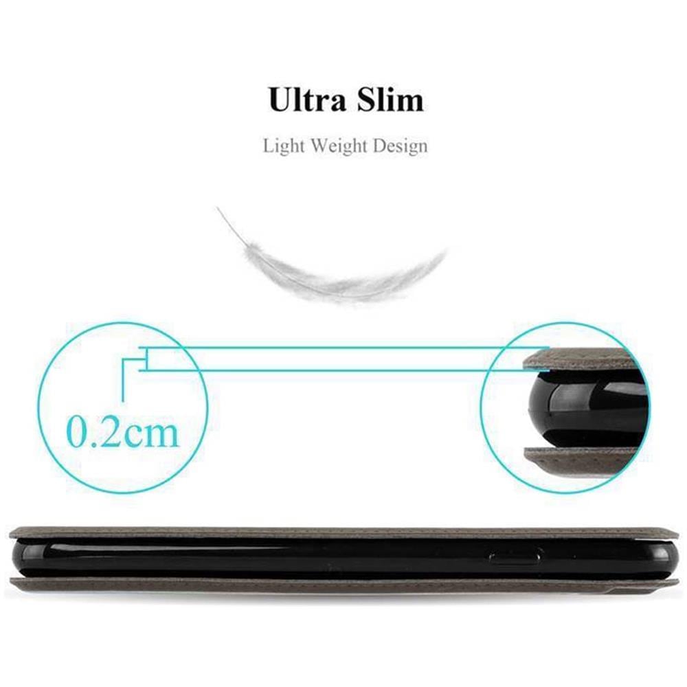 Custodia Compatibile Con Nokia Lumia 550 In Bruno Pietra - Coperchio Protettivo Con Chiusura Magnetica, Funzione Stand E 2 Finestre Di Visualizzazione - Foto 8