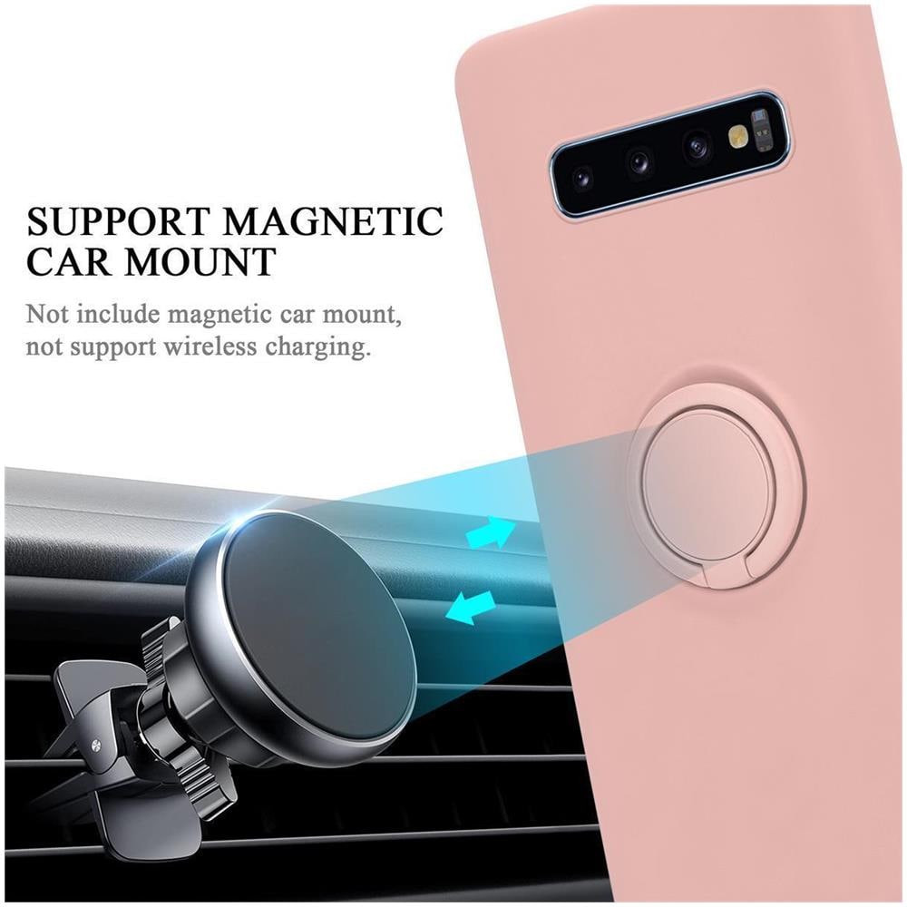 Custodia Compatibile Con Samsung Galaxy S10 Plus In Liquid Rosa - Coperchio Protettivo In Silicone Tpu Flessibile Con Anello - Foto 8