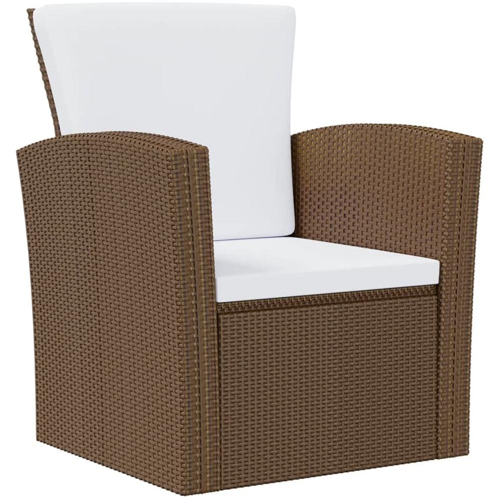 Set Divani Da Giardino 8 Pz Con Cuscini In Polyrattan Marrone - Foto 2