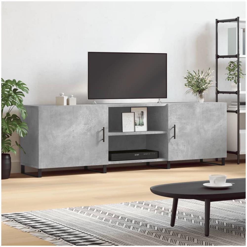 Mobile Porta Tv Grigio Cemento 150x30x50cm In Legno Multistrato - Foto 1