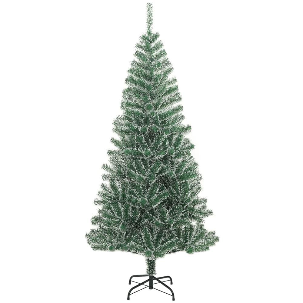 Albero Di Natale Artificiale Con Neve Fioccata Verde 210 Cm - Foto 2